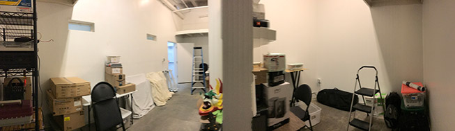 Panorama my art studio at the Citadel Complex in downtown San Jose, CA