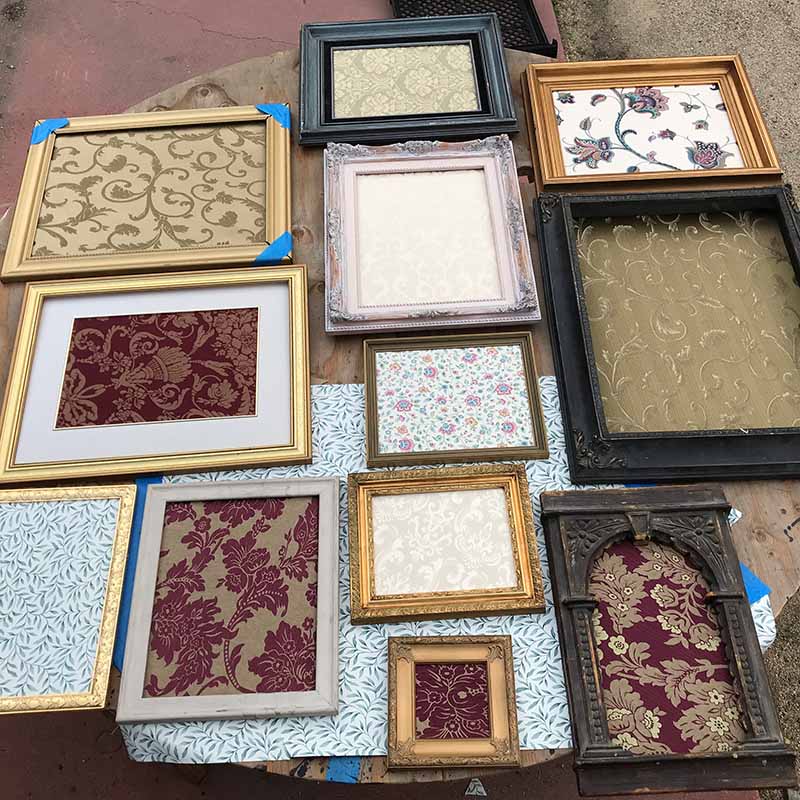 frames containing fabric