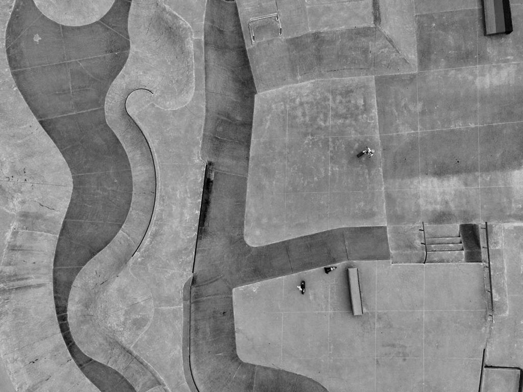 skateboard park from above