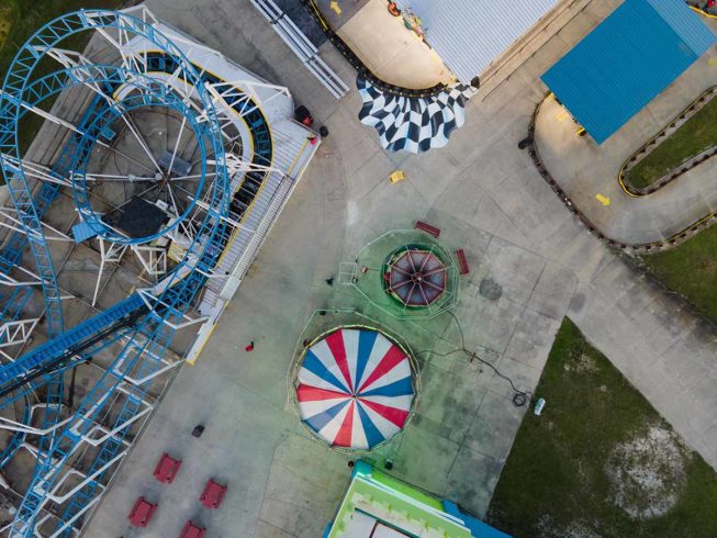 amusement park from above