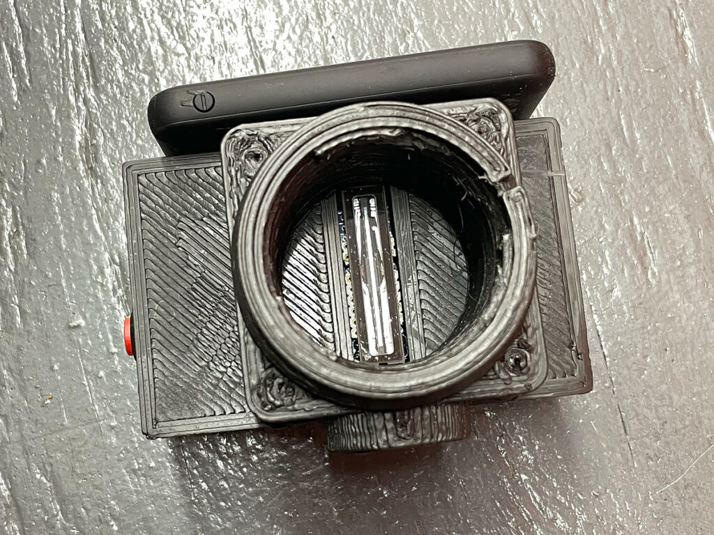 Camera body on a floor