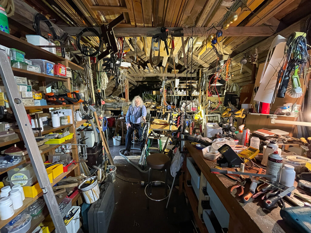 Man sitting in a workshop